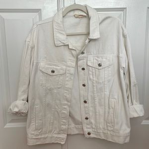 White Oversized Jean Jacket